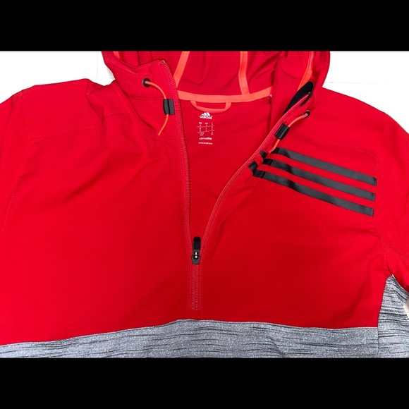 Adidas Red Climalite Windbreaker - Size Small - Picture 5 of 9